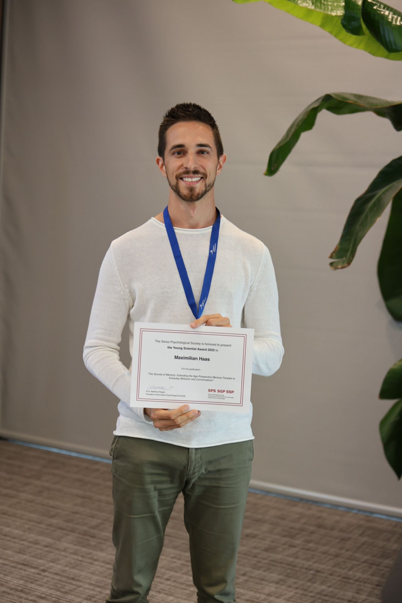 Young Scientist Award, Maximilian Haas